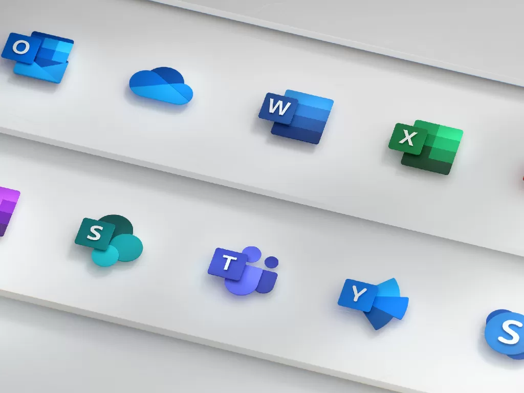 Ilustrasi tampilan logo aplikasi Microsoft Office (photo/Microsoft)