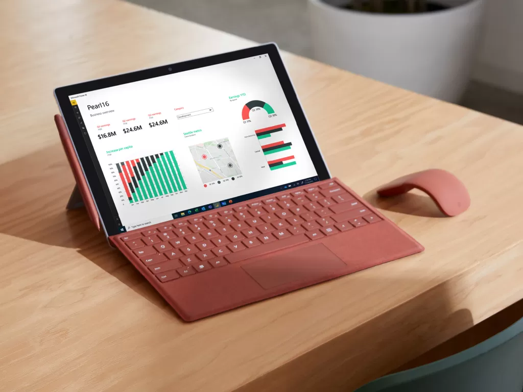 Tampilan tablet Microsoft Surface Pro 7 (photo/Microsoft)