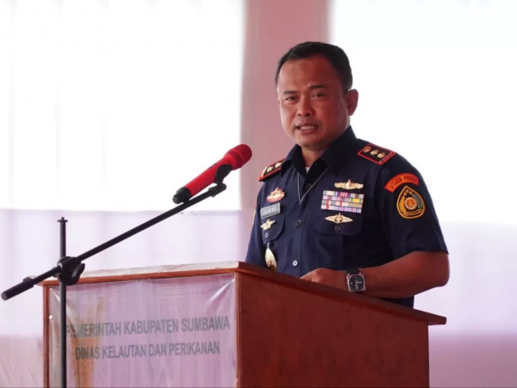 Direktur Jenderal Pengawasan Sumber Daya Kelautan dan Perikanan KKP Laksamana Muda TNI Adin Nurawaluddin. (ANTARA/HO-KKP)