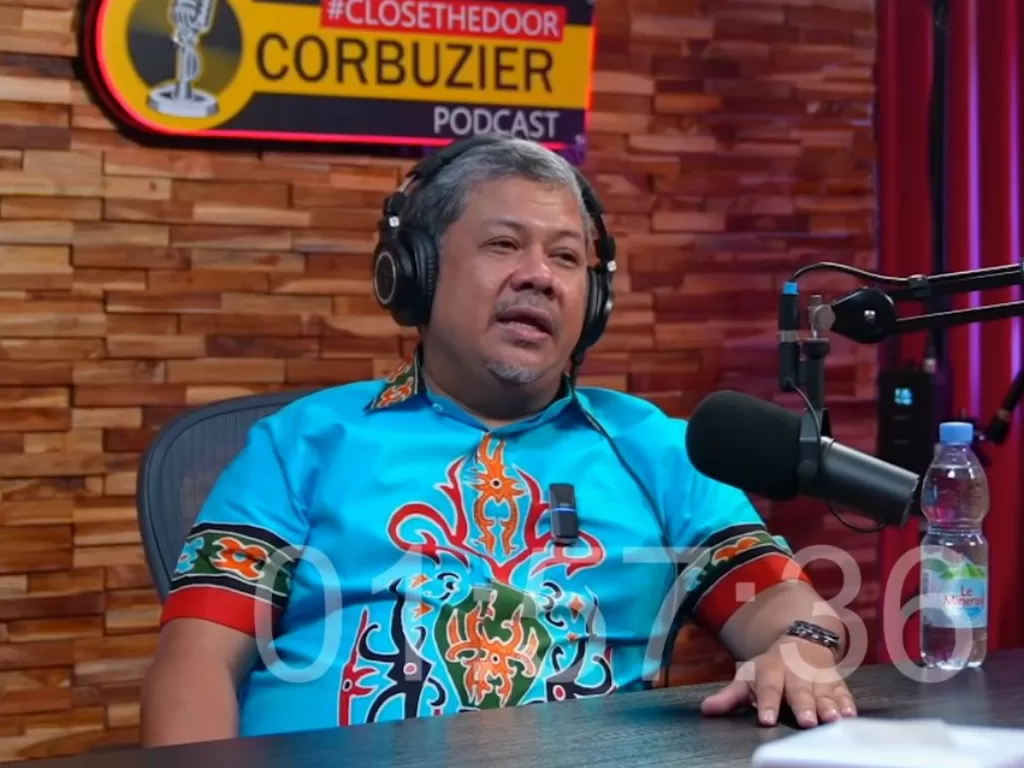 Politisi Fahri Hamzah dalam podcast Deddy Corbuzier, Rabu (21/9/2021) (Tangkapan layar/YouTube)