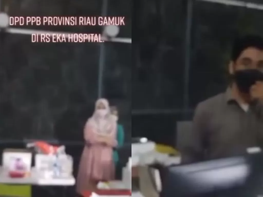 Anggota DPD PPB di Riau ngamuk ke petugas Rumah Sakit Eka Hospital (Instagram/cetul222)