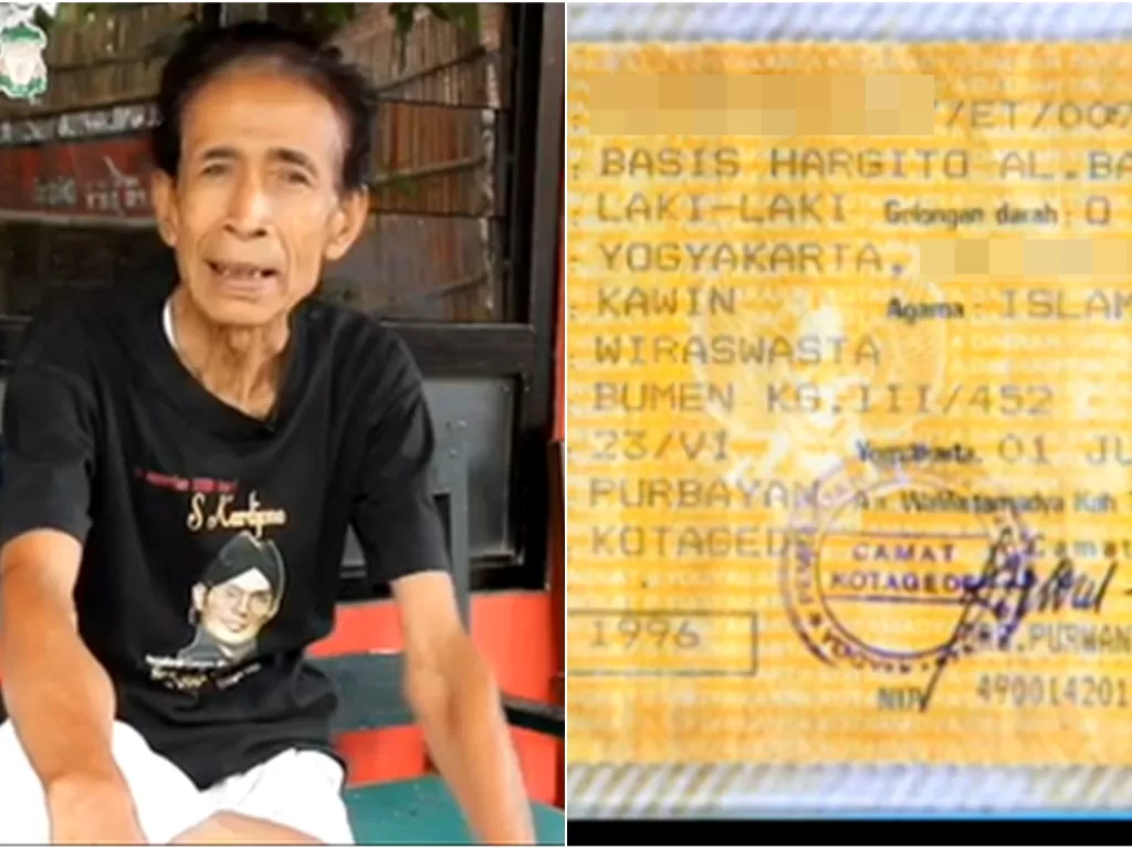 Basis Hargito Al Basiran, eks-tapol Orde Baru di Yogyakarta. (YouTube)