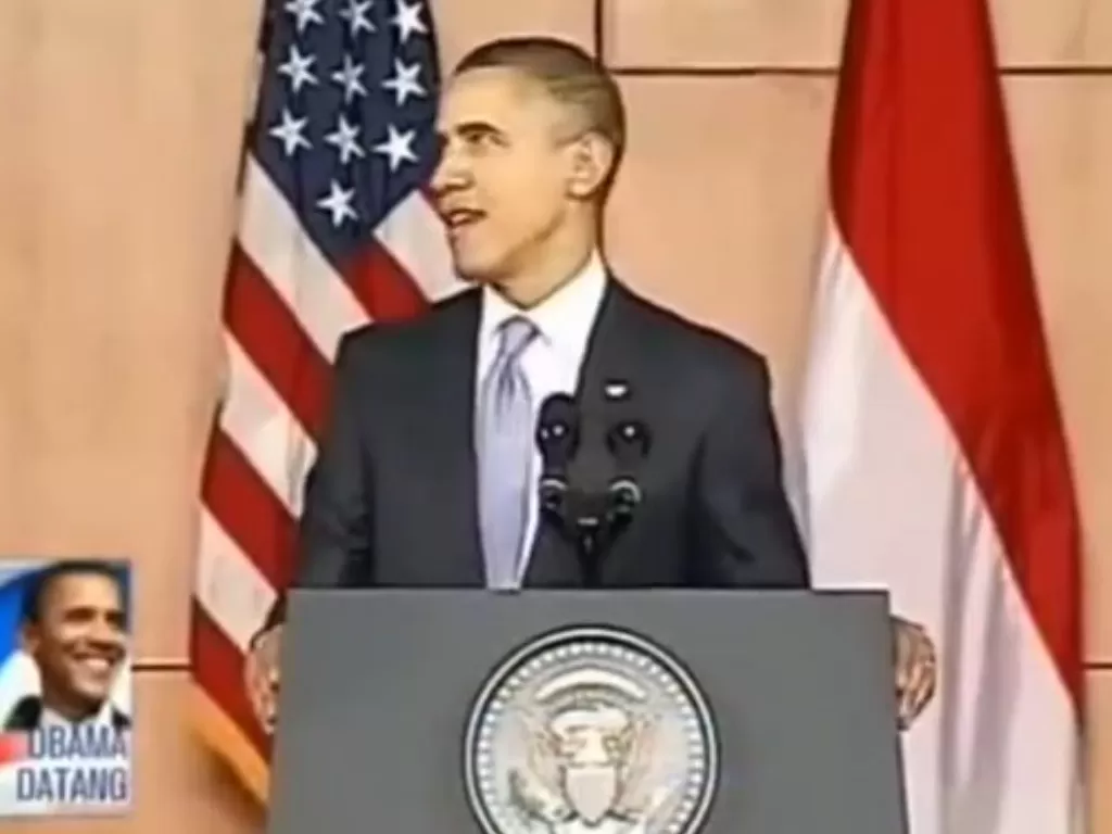 Obama saat pidato di UI. (Instagram/@perfectlifeid)