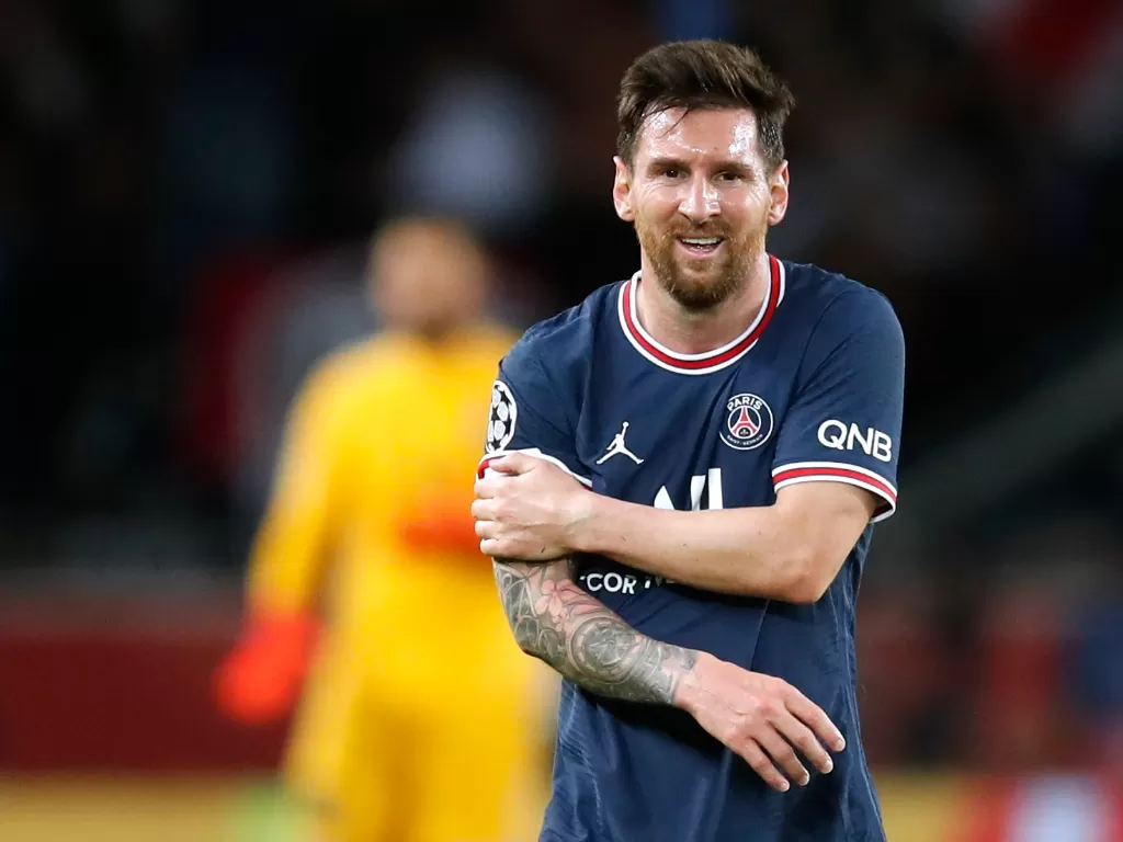 Lionel Messi saat membela PSG (REUTERS/Gonzalo Fuentes)