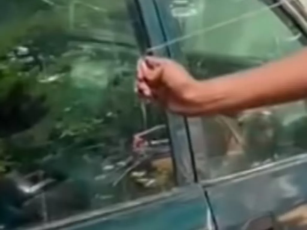 Kelompok ini memecahkan kaca mobil dan mencuri barang berharga pakai gelang karet. (Photo/YouTube)