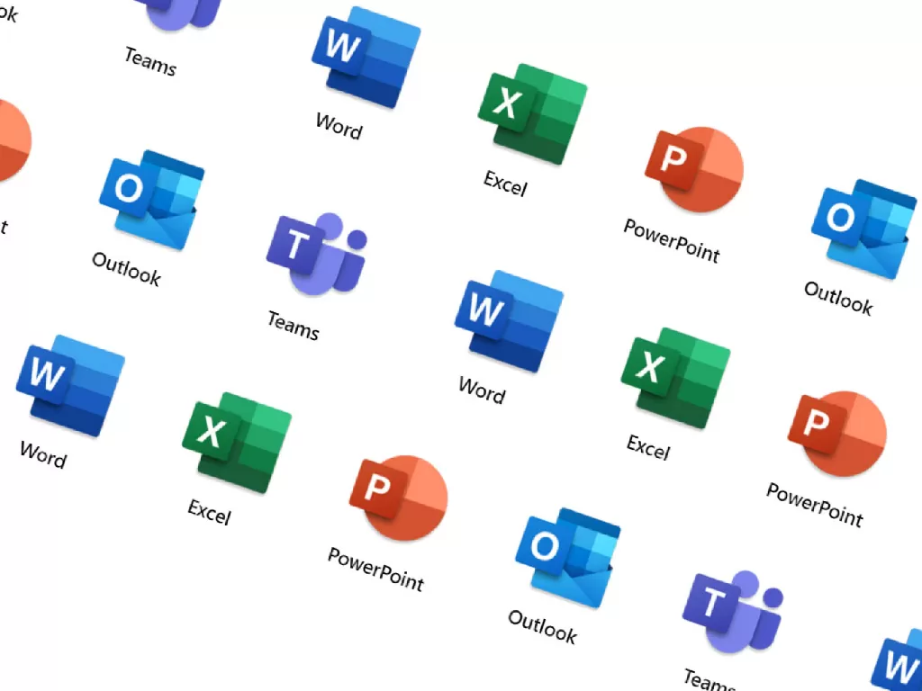 Tampilan logo dari aplikasi di Microsoft Office 2021 terbaru (photo/Microsoft)