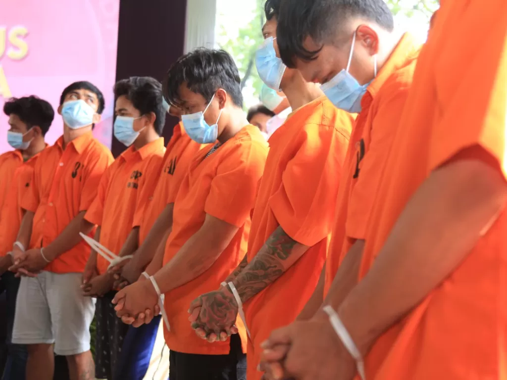 Konferensi pers pengungkapan 4 kasus narkotika di Mabes Polri, Jakarta. (Dok Div Humas Mabes Polri).