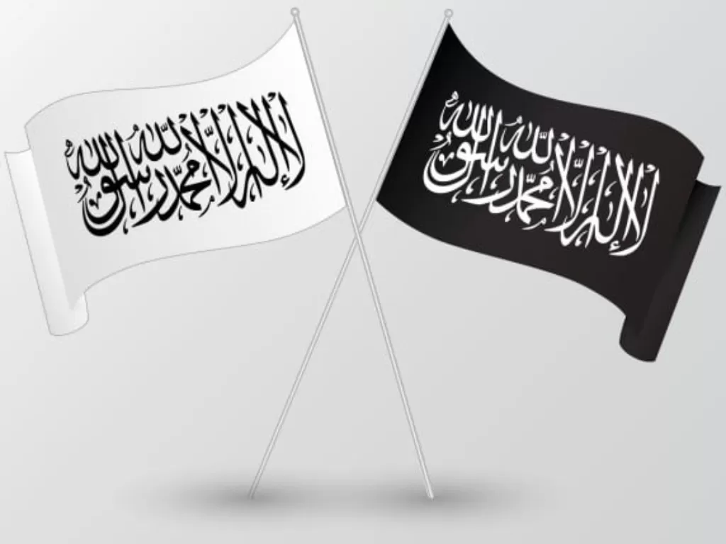 Bendera Ar Rayah (hitam) dan Al Liwa (putih). (Foto: pngtree)