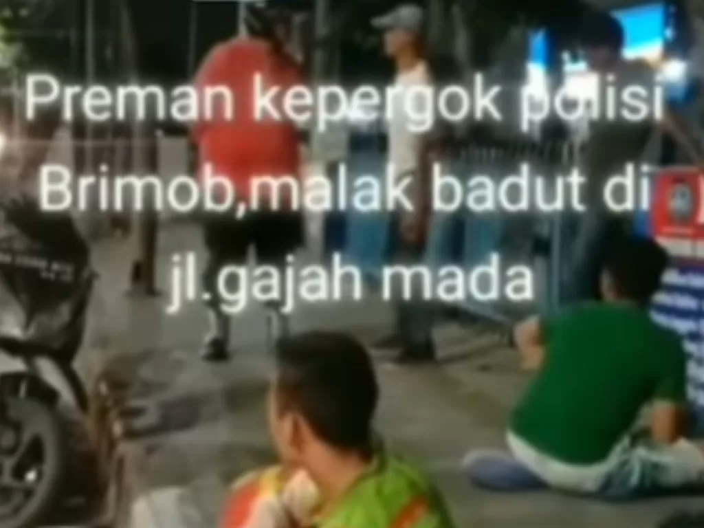 Preman ciut usai dipergoki polisi saat palak badut di Kota Medan (Instagram/buletinmedan)