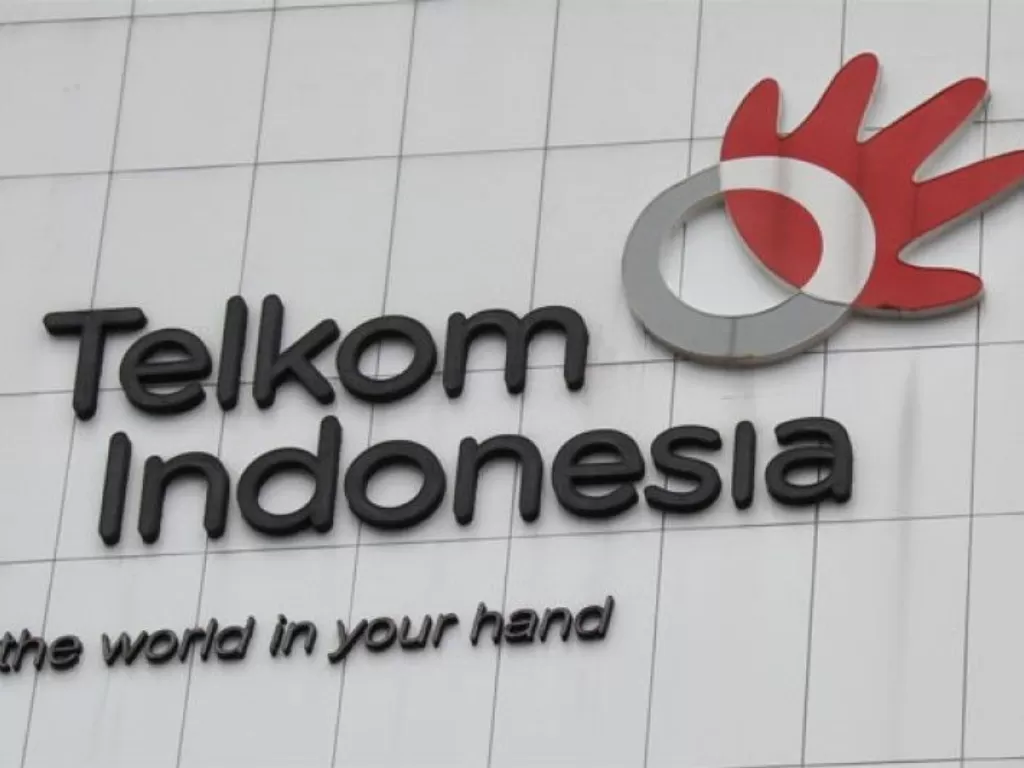 Logo Telkom di gedung PT Telkom Indonesia Tbk.  (photo/ANTARA/HO-PT Telkom Indonesia)