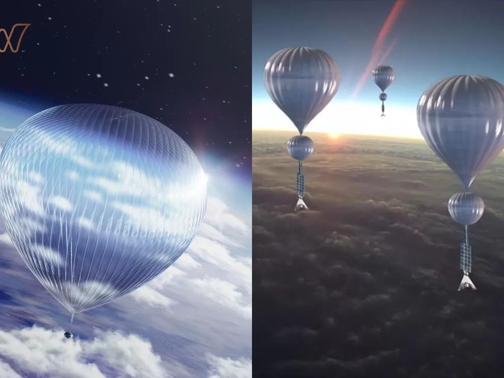 Balon udara yang akan membawa penumpang menikmati perjalanan ke luar angkasa. (Foto/Ilustrasi/Instagram/worldviewspace)