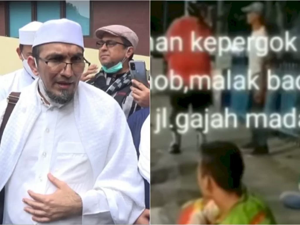 Eks Ketum Shabri Lubis. (Istimewa) / Preman ciut usai dipergoki polisi saat palak badut di Kota Medan. (Instagram/buletinmedan)