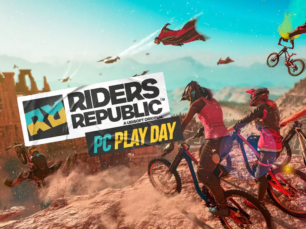 Keyart dari game Riders Republic besutan Ubisoft (photo/Ubisoft)