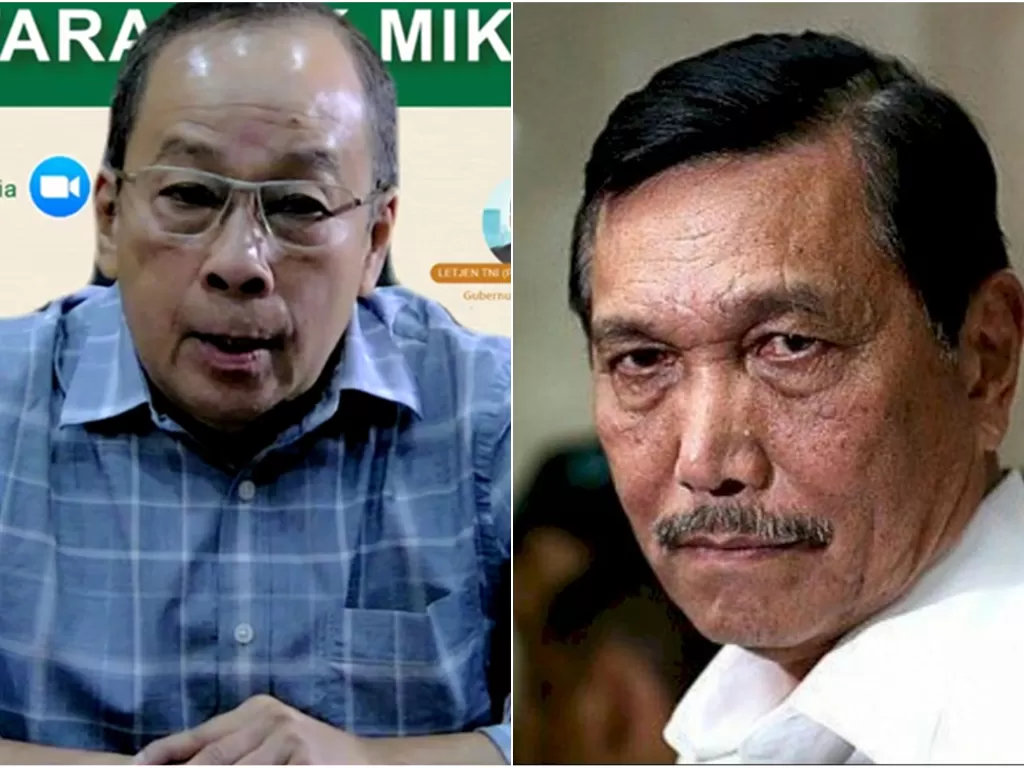 Gubernur Lemhannas Agus Widjojo dan Luhut Binsar Pandjaitan (Antara) 