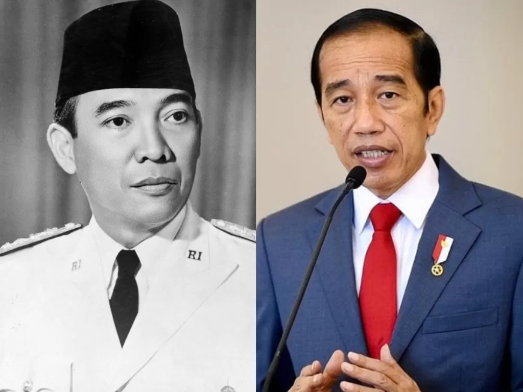 Soekarno dan Jokowi. (Wikipedia/Instagram/jokowi)