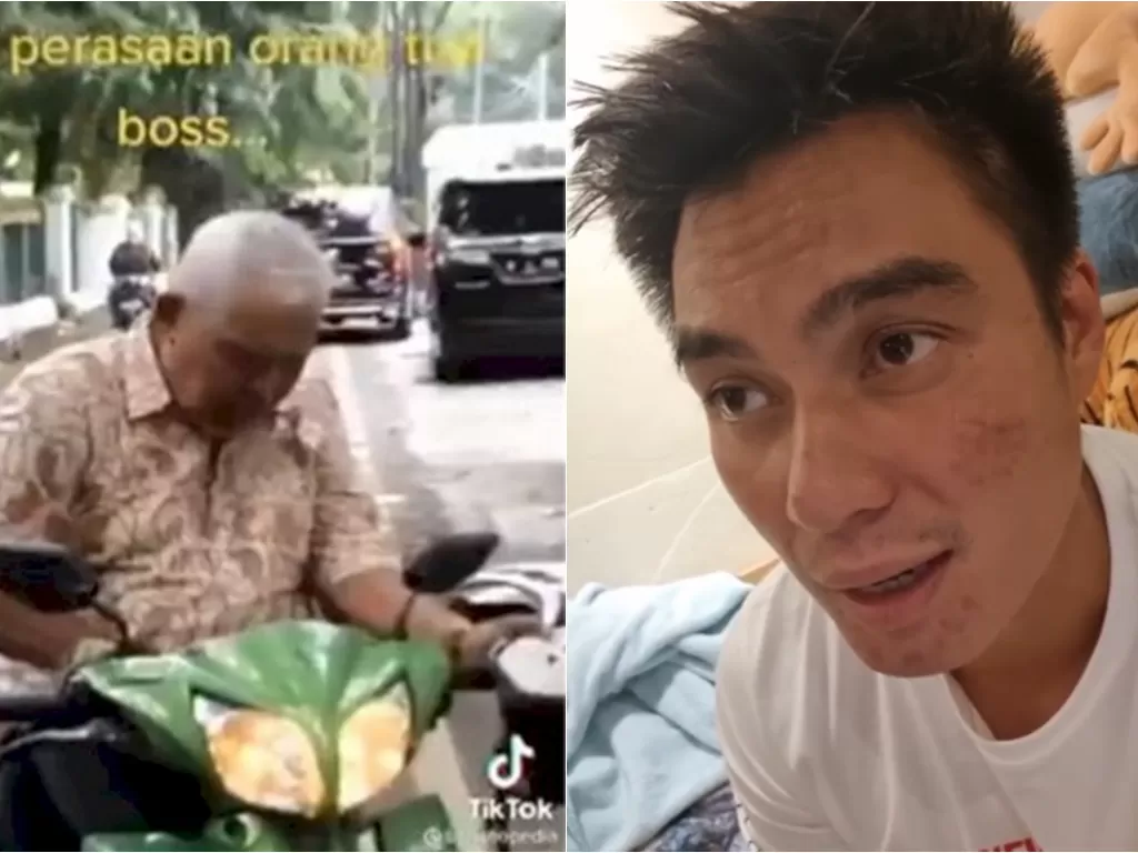 Kiri: Baim Wong tegur pria tua yang menghampirinya. (Tangkapan layar/Twitter) / Kanan: Baim Wong buka suara. (Instagram/@baimwong)