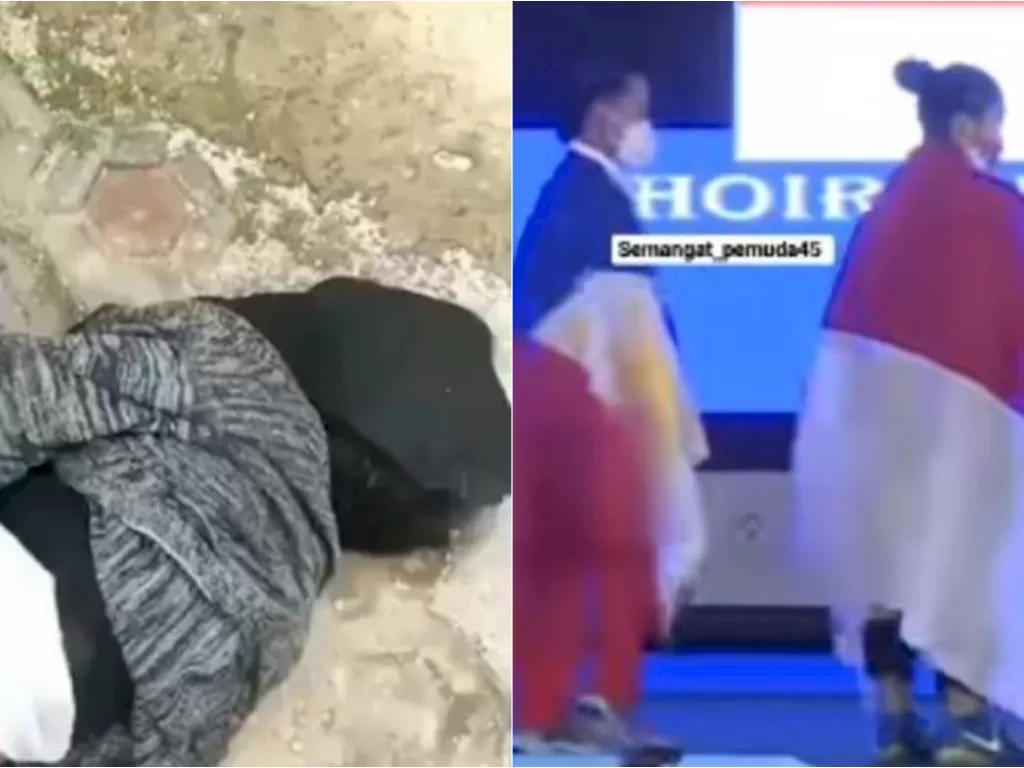 Siswa SD jadi korban penganiayaan remaja SMP. (YouTube/Cerita Anak Rantau) / Tim Polandia pinjam bendera Indonesia. (Instagram/@semangat_pemuda45)