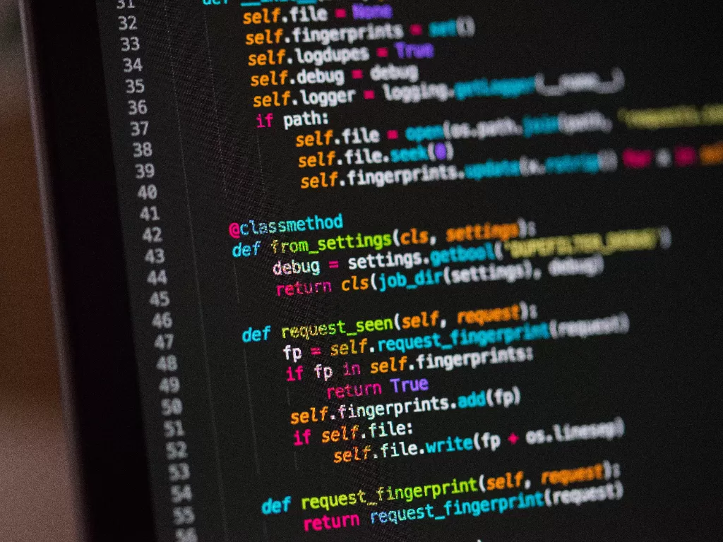 Tampilan potongan kode dari bahasa pemrograman Python (photo/Unsplash/Chris Ried)