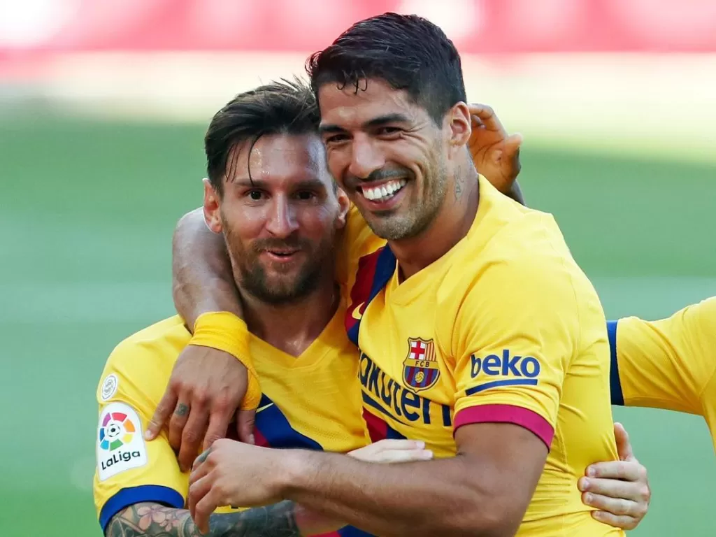 Lionel Messi dan Luis Suarez sewaktu berkostum Barcelona (Instagram/@luissuarez9)
