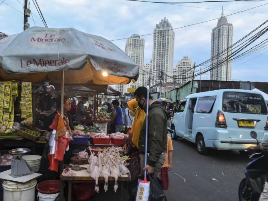 Pasar Kebayoran Lama. (ANTARA/Muhammad Adimaja)