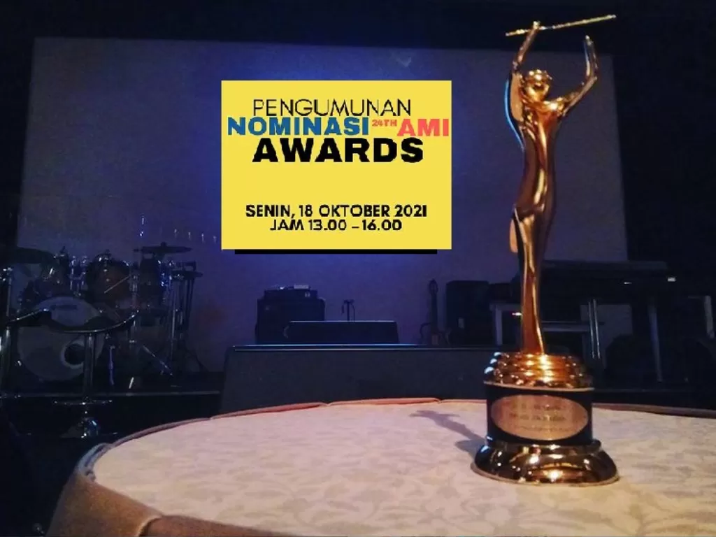 Ilustrasi foto piala Ami Awards. (INDOZONE/M Fadli), Insert: pengumuman pembacaan nominasi. (Istimewa).