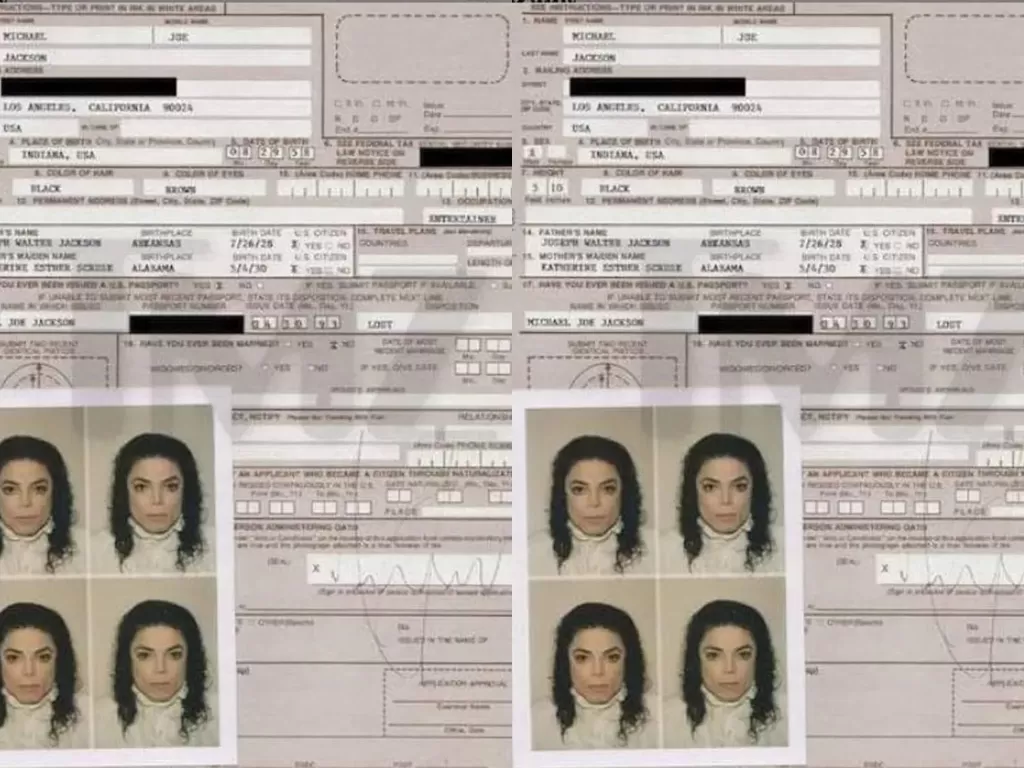 Paspor Michael Jackson. (Foto/Instagram/jackson.ch_official)