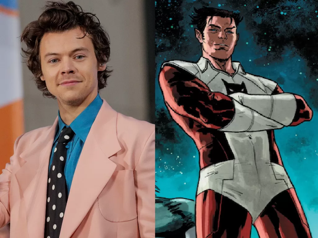 Harry Styles akan gabung MCU. (REUTERS/Brendan McDermid), karakter Eros aka Starfox dalam komik Marvel. (Wikipedia).