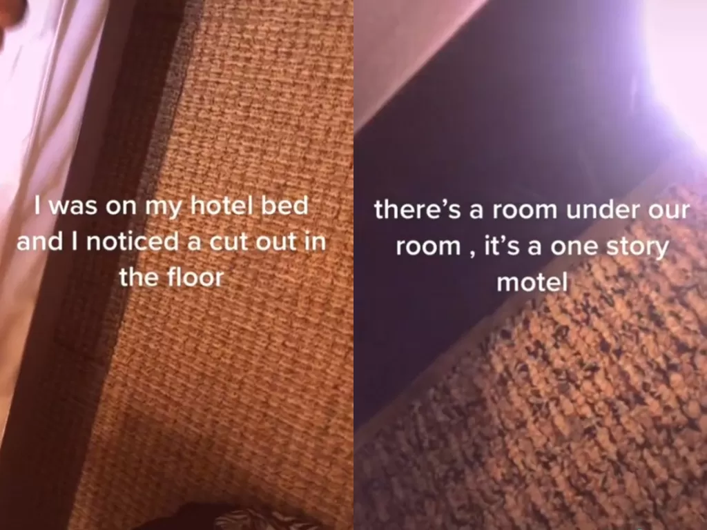 Wanita ini menemukan ruangan tersembunyi di kamar motelnya. (Photo/TikTok/@addisoncassel)