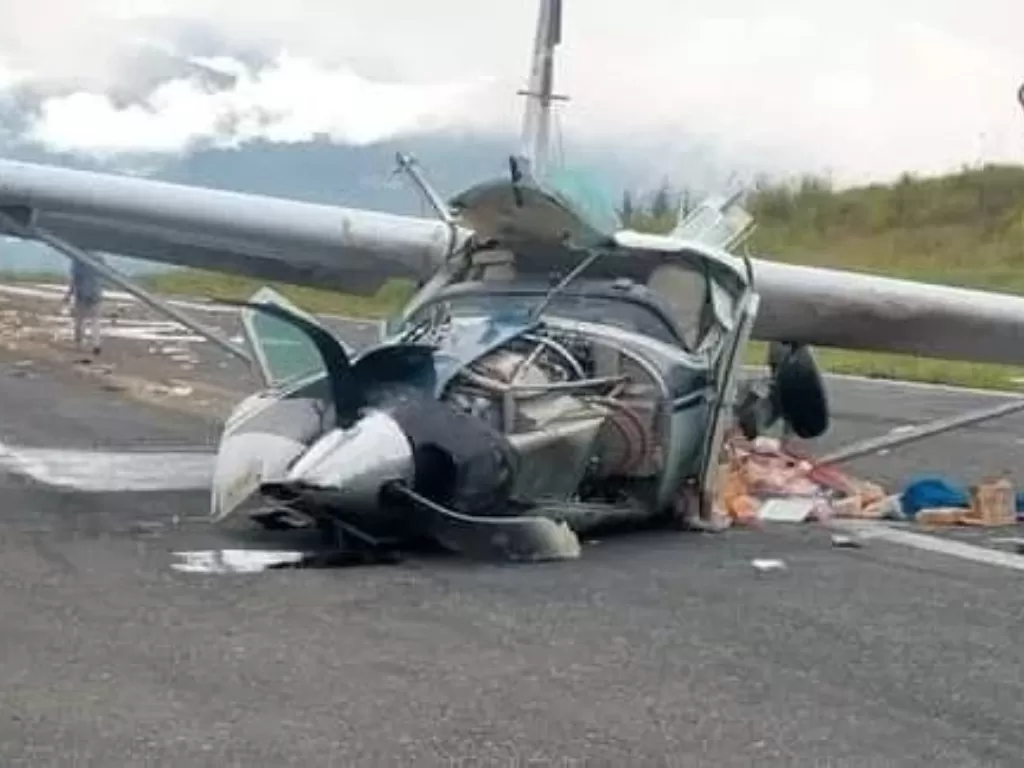 Penyebab kecelakaan pesawat kargo smart air di Puncak Papua (Instagram/papua_talk)