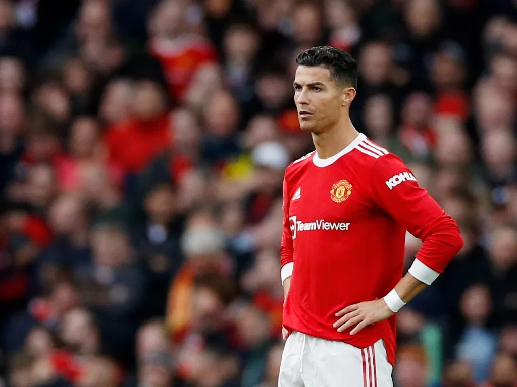 Cristiano Ronaldo di laga Manchester United vs Liverpool (REUTERS/Phil Noble)