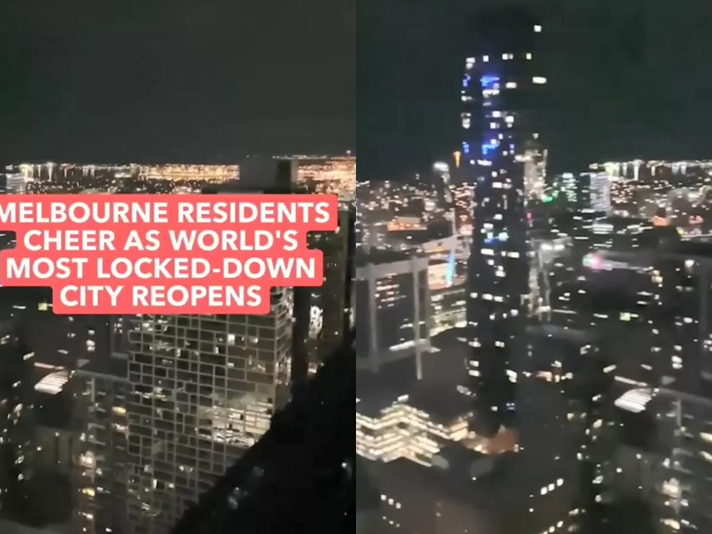 Potret kota Lockdown saat malam hari. (Instagram/abcnews)
