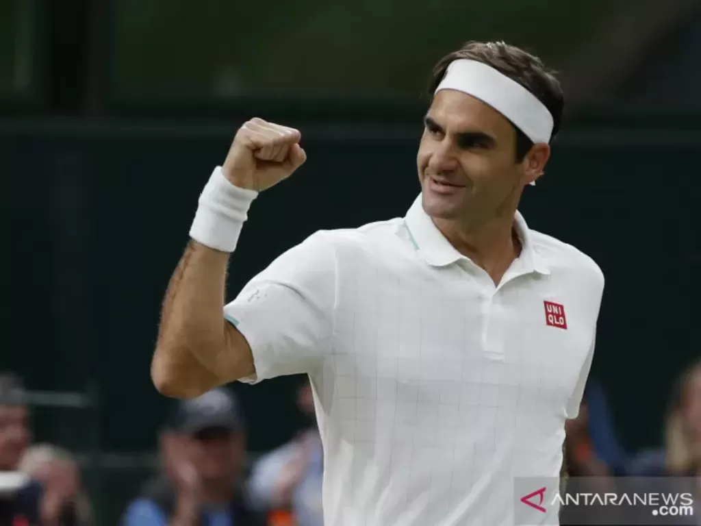 Petenis Swiss, Roger Federer (ANTARA FOTO/REUTERS/Paul Childs)