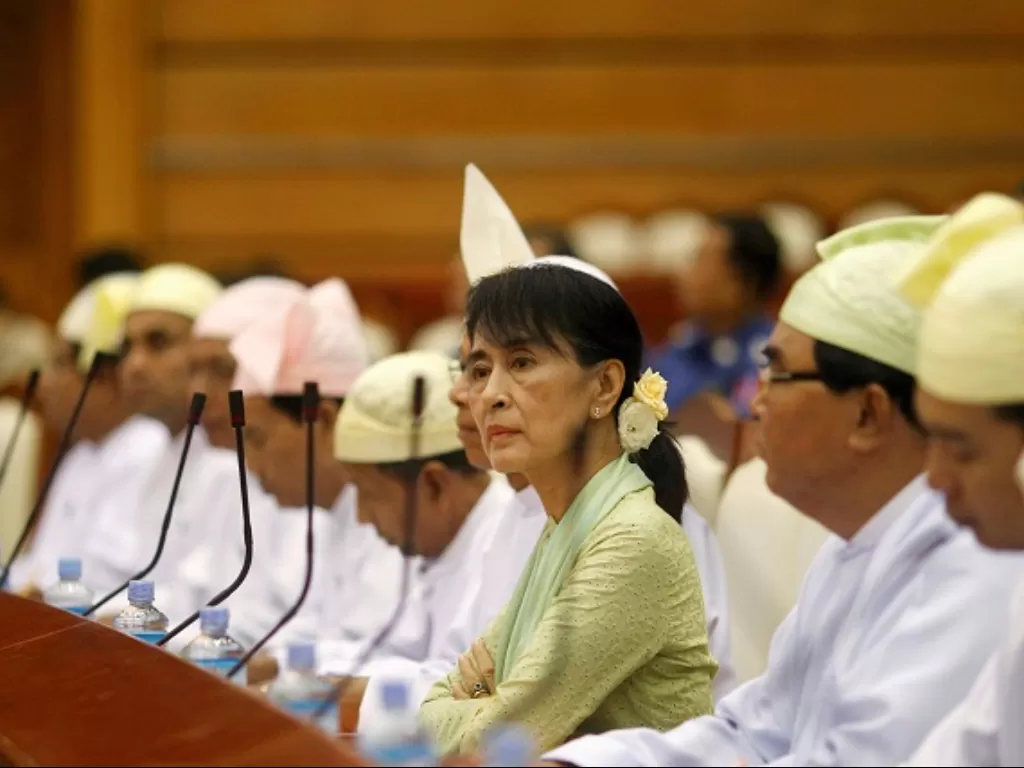 Mantan pemimpin Myanmar Aung San Suu Kyi. (REUTERS/Soe Zeya Tun)