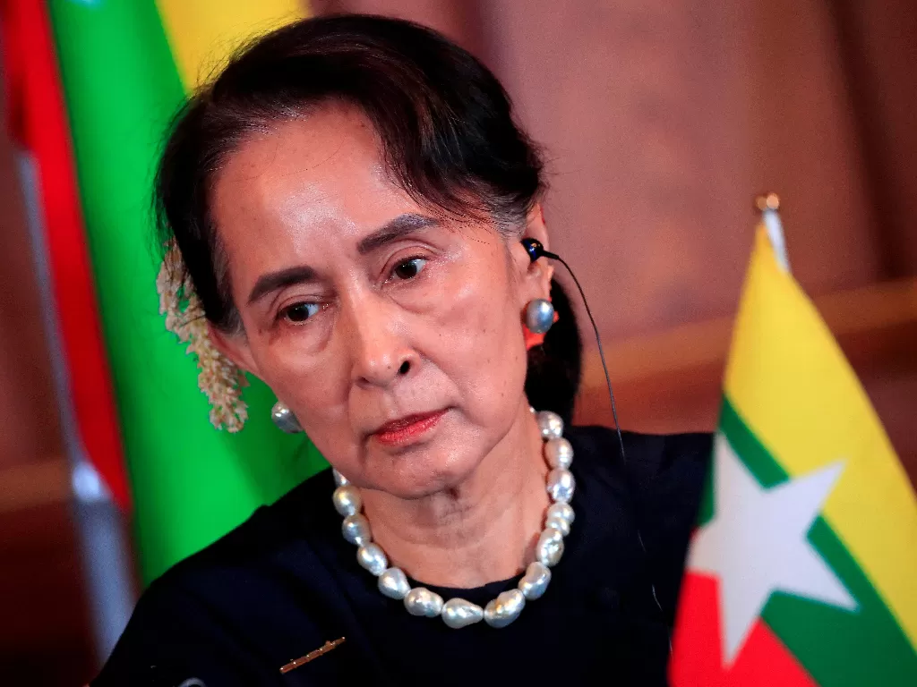 Aung San Suu Kyi. (Franck Robichon/Pool via Reuters)