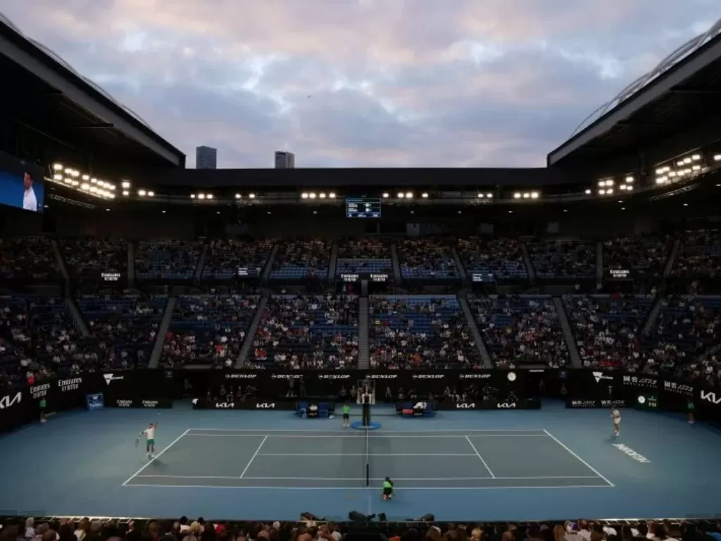 Melbourne Park di Melbourne, Australia, yang menjadi venue Australian Open (REUTERS/LOREN ELLIOTT)