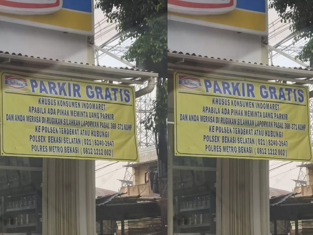 Banner parkir gratis di Indomaret (Twitter/@RDNADN)