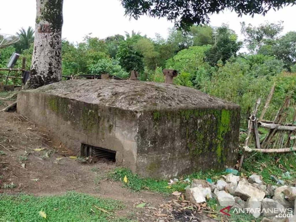 Bunker peninggalan Jepang dijadikan objek wisata di Simeulue. (Foto/Antara)