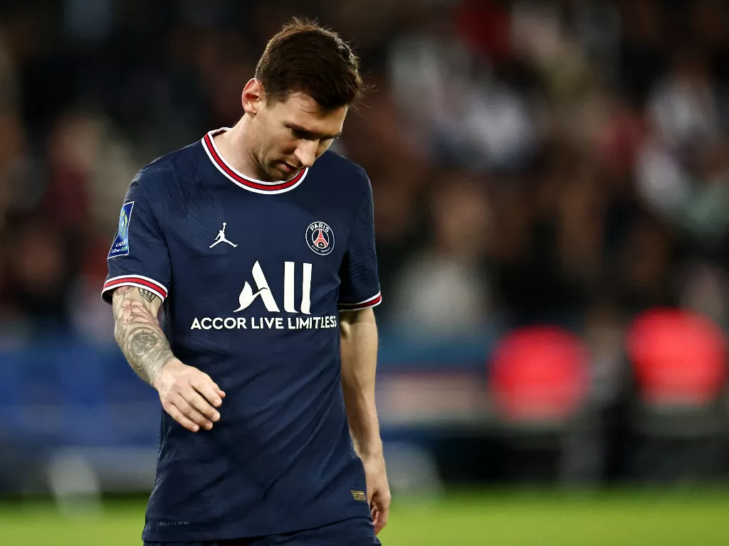Lionel Messi di pertandingan PSG vs Lille (REUTERS/Sarah Meyssonnier)