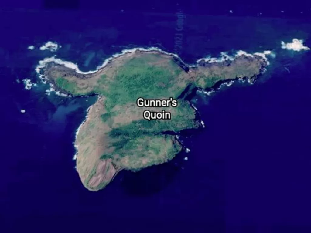 Gambar pulau yang mirip dengan Yoda di Star Wars. (photo/Dok. Google Earth via Daily Star)