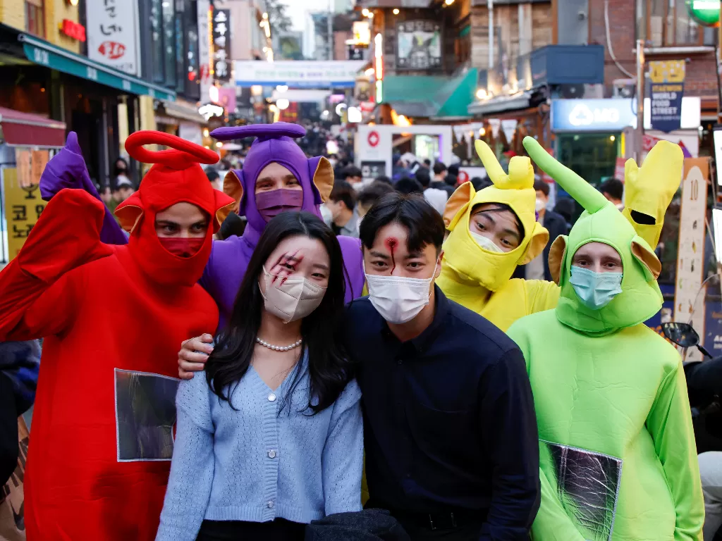 Tampilan Halloween di Korea Selatan. (photo/REUTERS/HEO RAN)