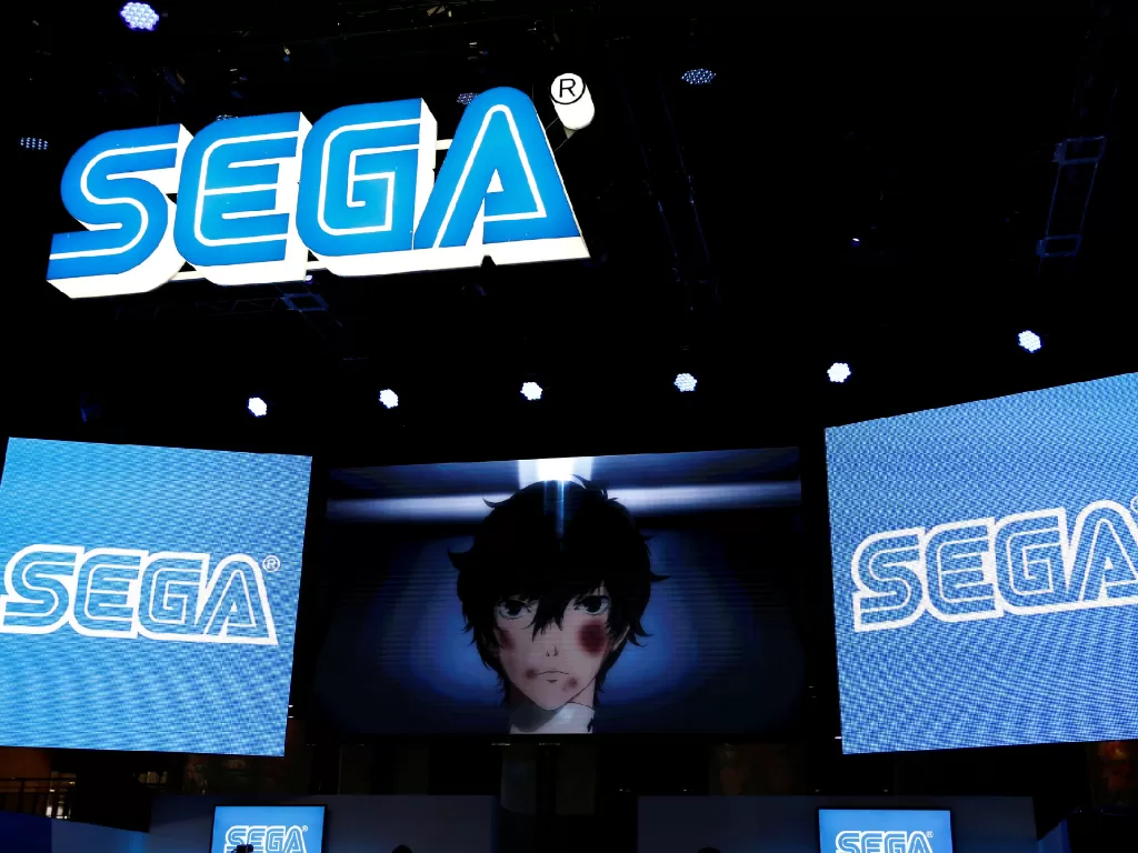 Tampilan logo perusahaan video game asal Jepang, SEGA (photo/REUTERS/Kim Kyung-Hoon)
