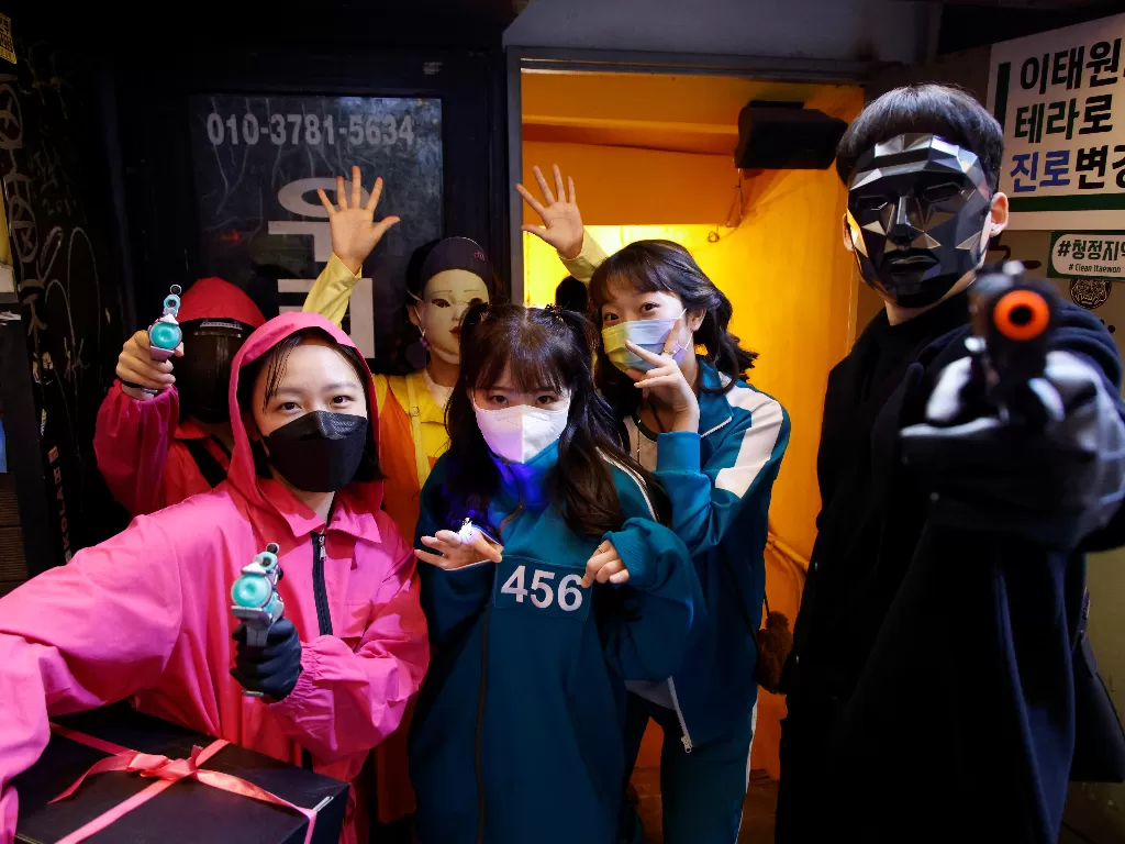 Perayaan Halloween di Korea Selatan. (photo/REUTERS/HEO RAN)