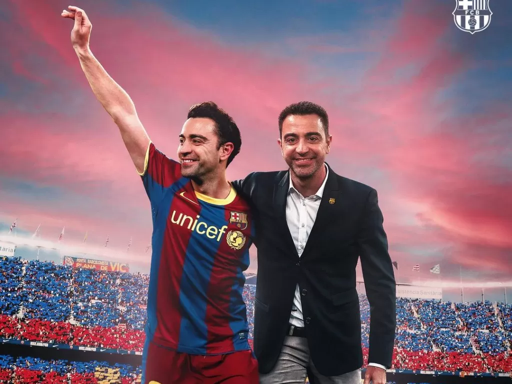 Xavi Hernandez resmi melatih Barcelona (Instagram @fcbarcelona).
