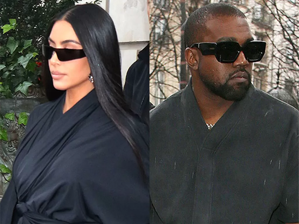 Kim Kardashian dan Kanye West. (Photo/Hollywood life)