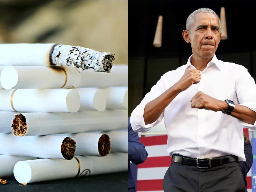 Kiri: Ilustrasi rokok (Pixabay) | Kanan: Barack Obama (REUTERS)