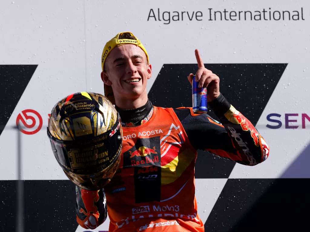 Pedro Acosta, pembalap Moto3 asal Spanyol (REUTERS/MARCELO DEL POZO)