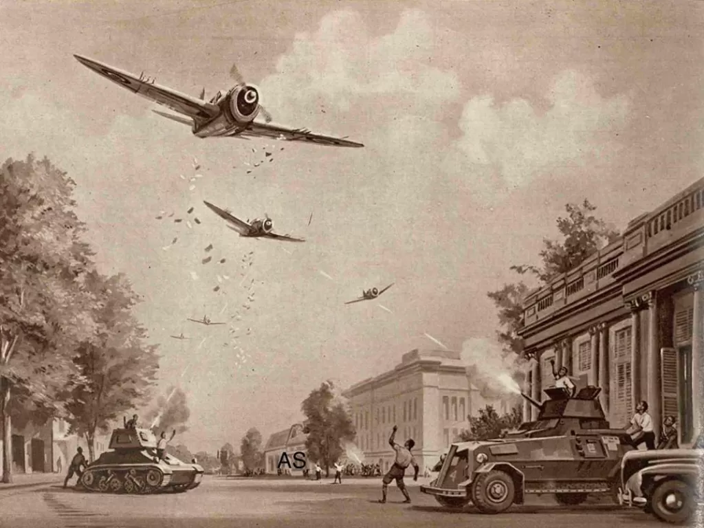 Ilustrasi peristiwa pertempuran Surabaya 10 November 1945. (ist)