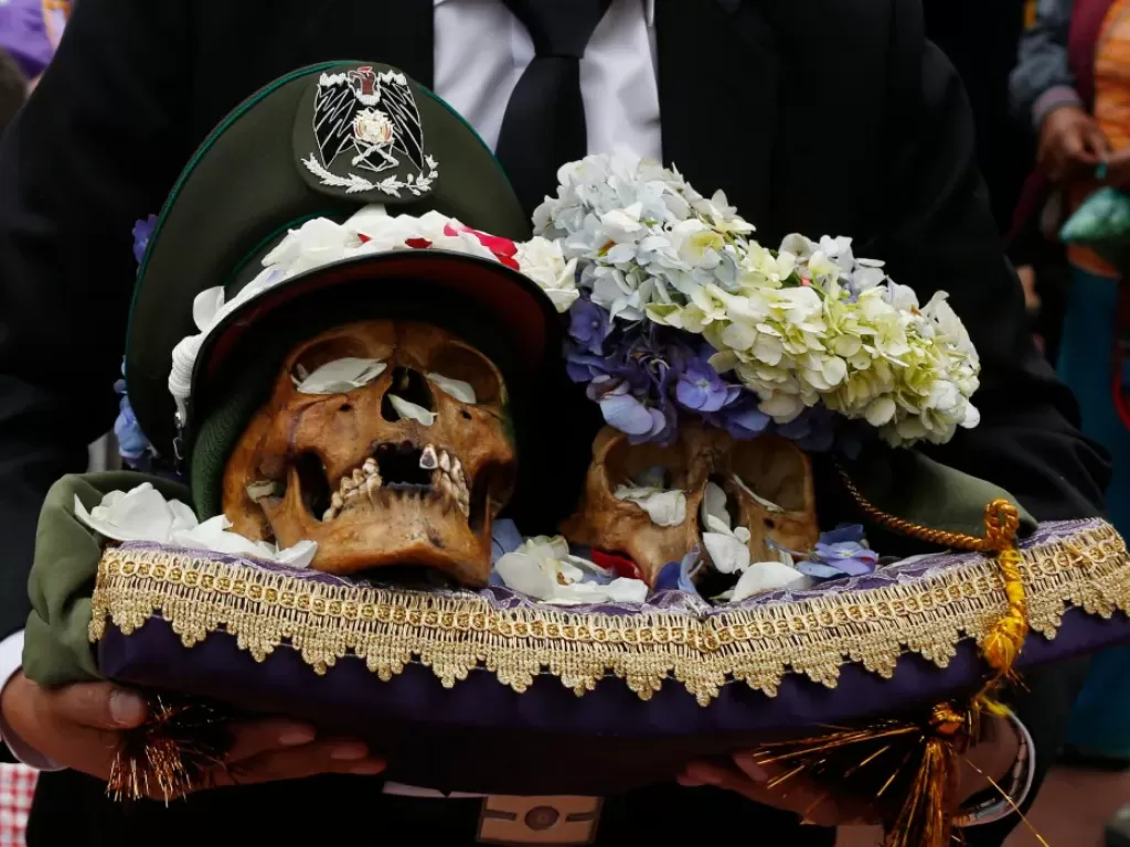 Tradisi hari tengkorak di Bolivia. (Photo/Associated Press)