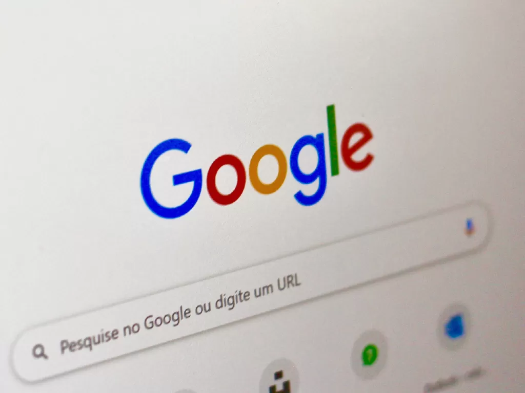 Tampilan logo Google di situs Google Search miliknya (photo/Unsplash/Nathana Reboucas)