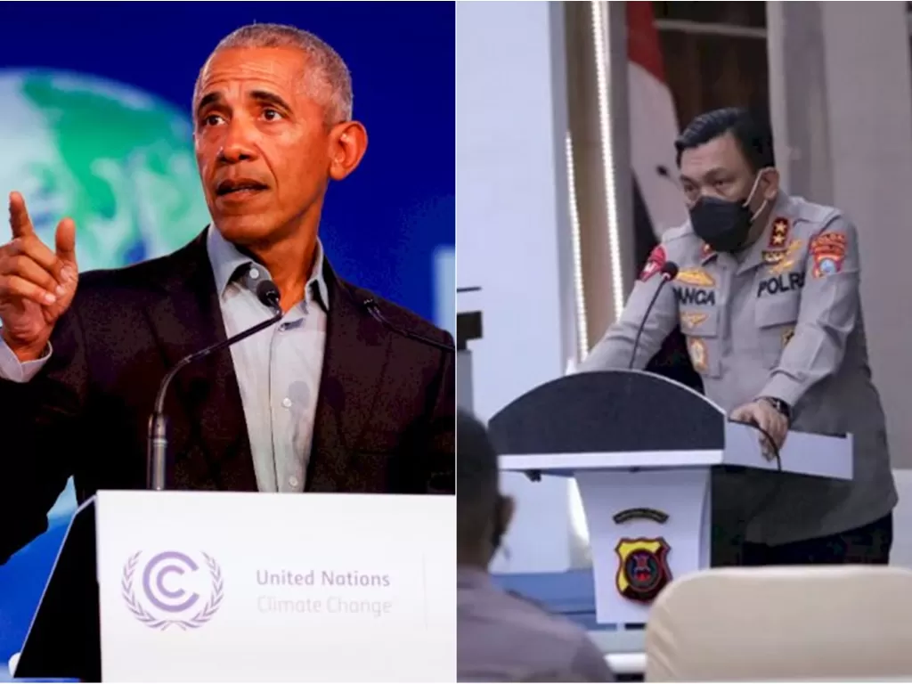 Kiri: Mantan Presiden AS Barack Obama (REUTERS/Phil Noble) / Kanan: Kapolda Sumut Irjen Panca Putra Simanjuntak mutasi pejabat polri di Polda Sumut. (Instagram)